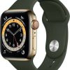 Saturn Apple Watch Series 6LTE Gold Edelstahl 40mm Sportarmband Zyperngrün Apple Watch Series 6