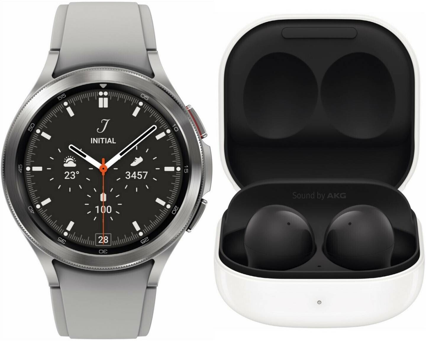 Samsung Galaxy Watch4 Classic Saturn Samsung Galaxy Watch4 Classic46mm LTE Silver + Galaxy Buds 2